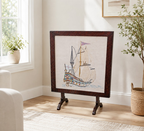 Vintage bestickt schiff - vintage,